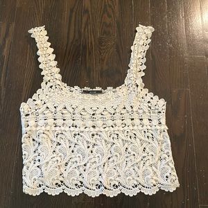 Dulce Cropped Crotchet Top